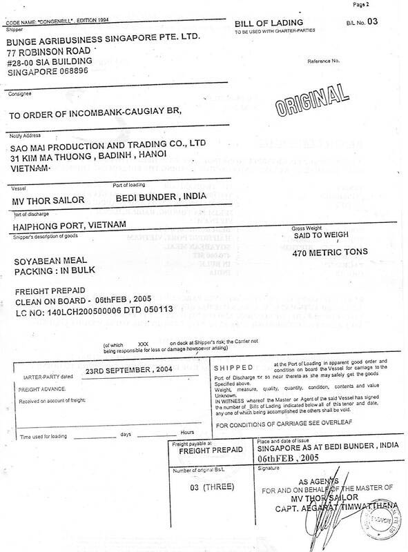 Các loại vận đơn